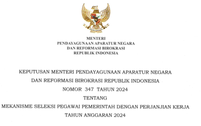 Mekanisme Seleksi Pegawai Pemerintah Dengan Perjanjian Kerja Untuk Jabatan Fungsional Guru